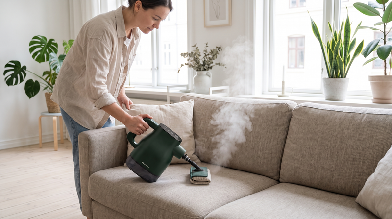 Damprenser til sofa: Sådan opfrisker du sofa og møbler med damp