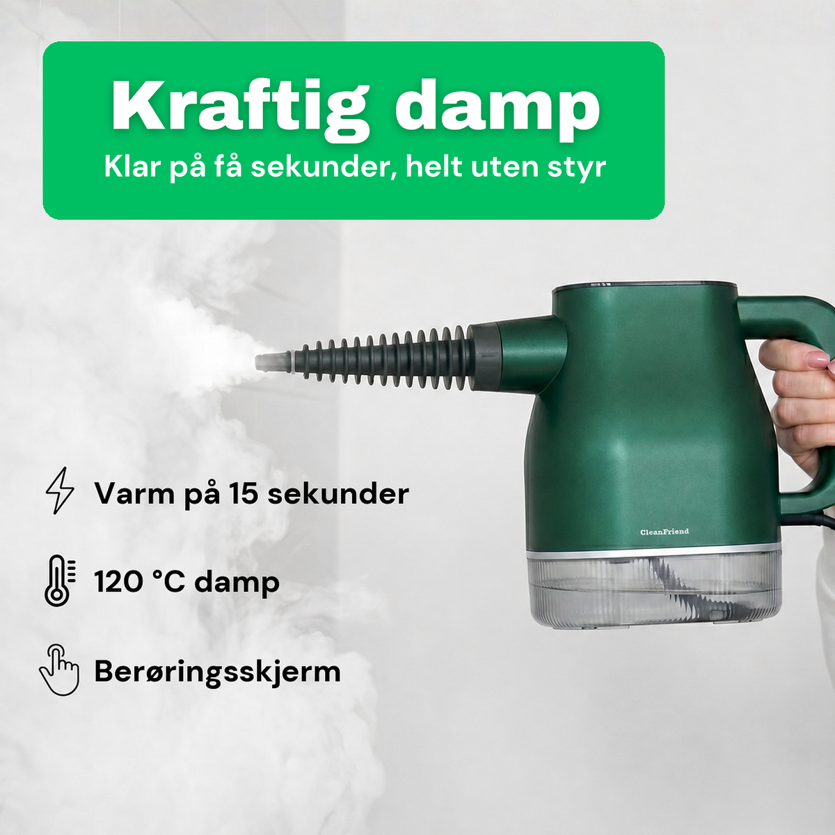 NO: CleanFriend PureSteam™ damprenser 1