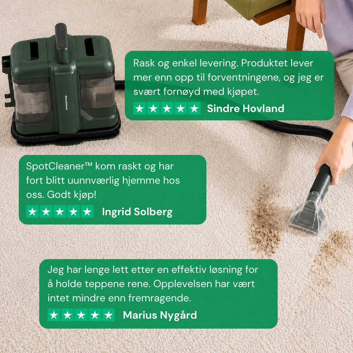 NO: CleanFriend SpotCleaner™ tepperenser 2