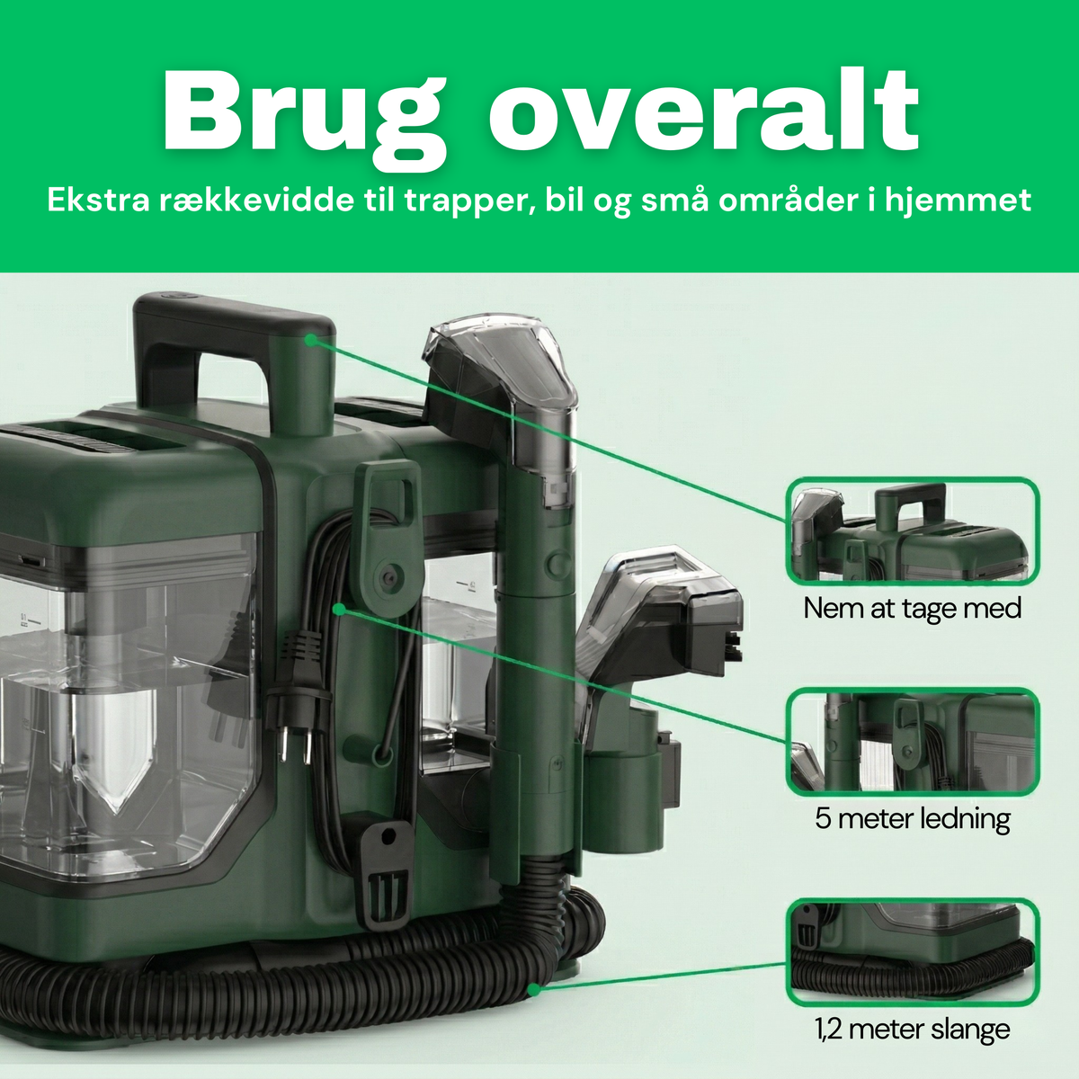 CleanFriend SpotCleaner™ tæpperenser – påfyldning af vandtank