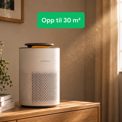 NO: CleanFriend AirFlow15™ luftrenser renser rom på opptil 30 m²