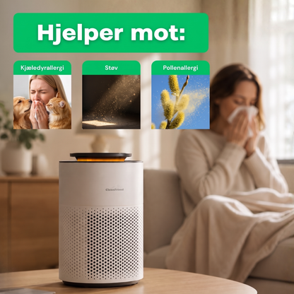 NO: CleanFriend AirFlow15™ luftrenser hjelper mot kjæledyrallergi, støv og pollen