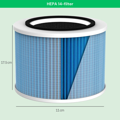 NO: HEPA 14-filter til AirFlow30™ PRO luftrenser – mål