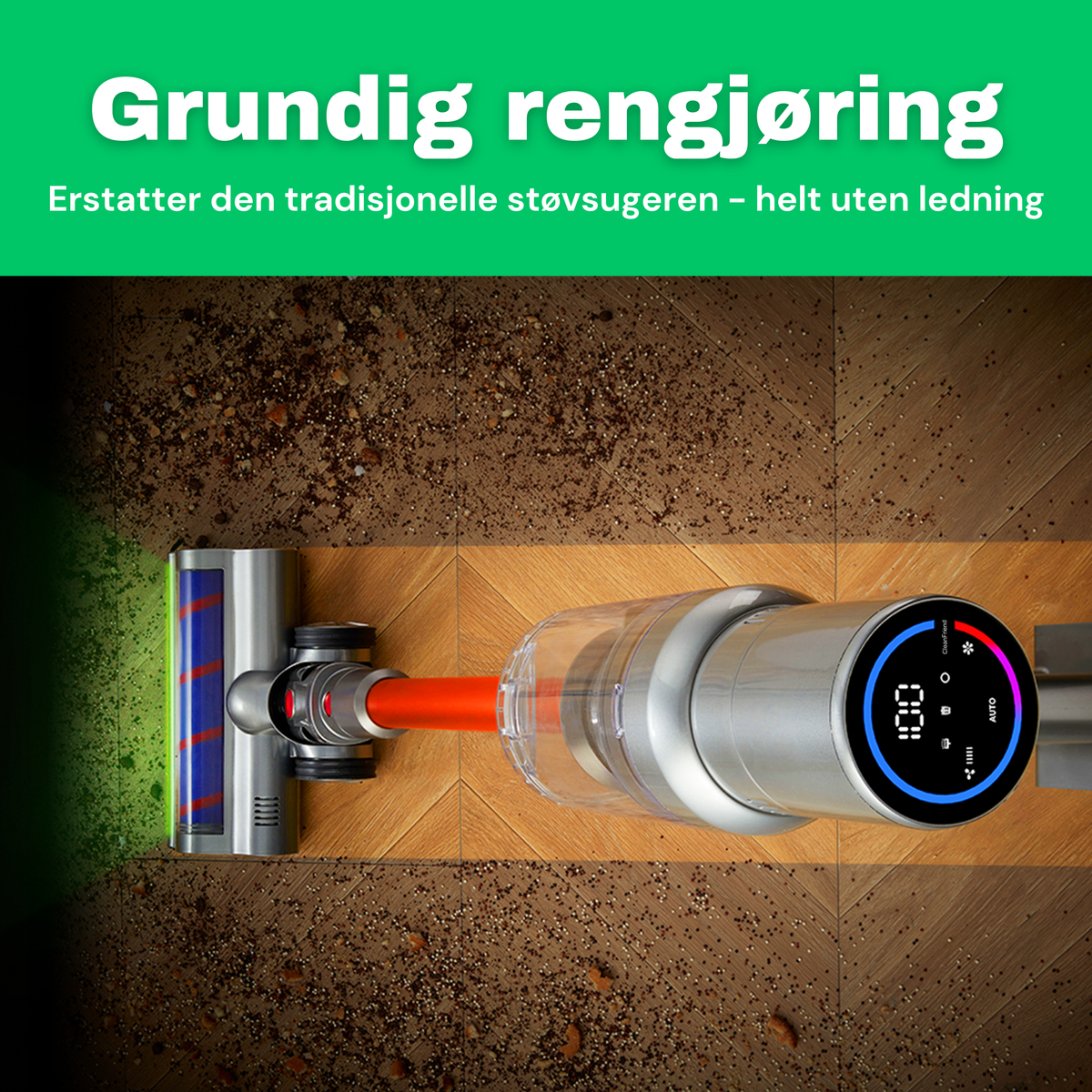 NO: CleanFriend Absolute™ trådløs støvsuger 1