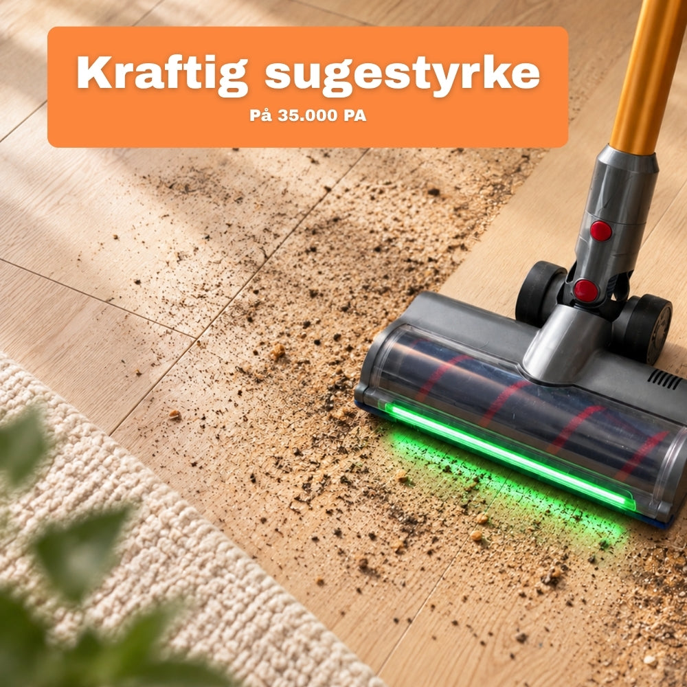 Kraftig sugestyrke på 35.000 PA