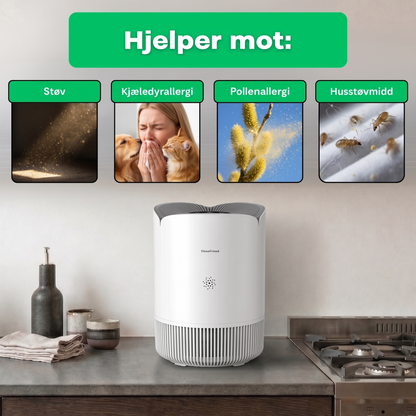 NO: CleanFriend AirFlow30™ luftrenser hjelper mot støv, kjæledyrallergi, pollen og husstøvmidd