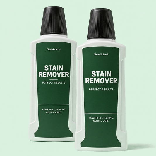 NO: (hero) To flasker flekkfjerner til SpotCleaner™ – på lysegrønn bakgrunn