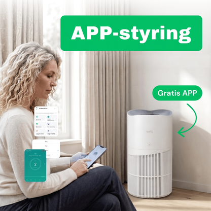 NO: APP-styring av CleanFriend AirFlow70™ luftrenser