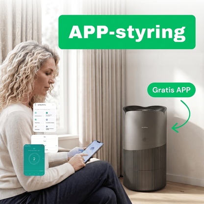 NO: APP-styring av CleanFriend AirFlow70™ PRO luftrenser